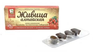 Смолка жевательная Живица Алтайская с пчелиным воском и ягодами годжи Алтайский Нектар 4шт