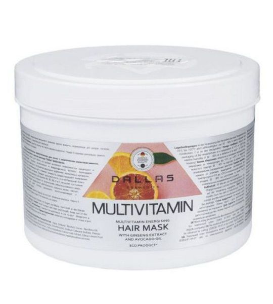 Даллас multivitamin маска для волос с экстратом женьшеня и авокадо 500 мл фотография