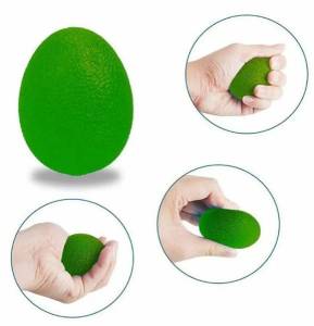 Мяч для тренировки кисти яйцевидной формы Ортосила L 0300M жесткий зеленый
