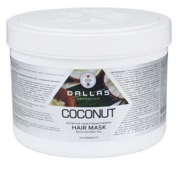 Даллас coconut маска укрепляющая для блеска волос с кокосовым маслом 500 мл фотография