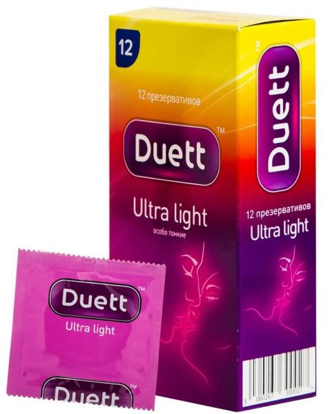 Ультратонкие презервативы Duett Ultra Light 12 шт фотография