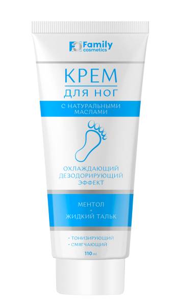Крем для ног с жидким тальком и ментолом Фэмили Косметик 110мл фотография