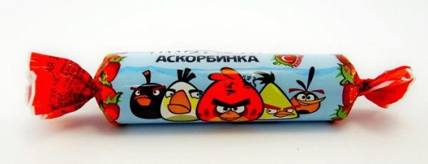 Изображение товара Аскорбинка angry birds с сахаром, 30 г Аскорбинка angry birds с сахаром, 30 г фотография