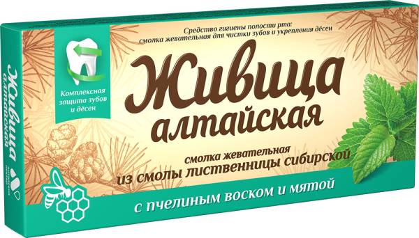 Изображение товара Смолка жевательная Живица Алтайская с пчелиным воском и мятой Алтайский Нектар 4шт Смолка жевательная Живица Алтайская с пчелиным воском и мятой Алтайский Нектар 4шт фотография