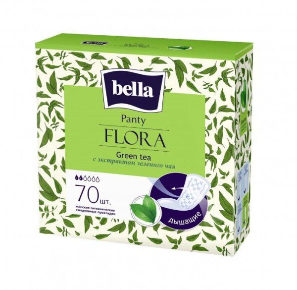 Прокладки Bella Panty Flora Green Tea ежедневные 70шт фотография