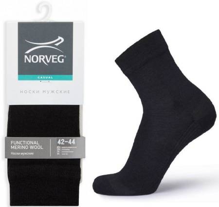 Термобелье Norveg Functional Merino Wool 1FMM-002 носки мужские черные фотография