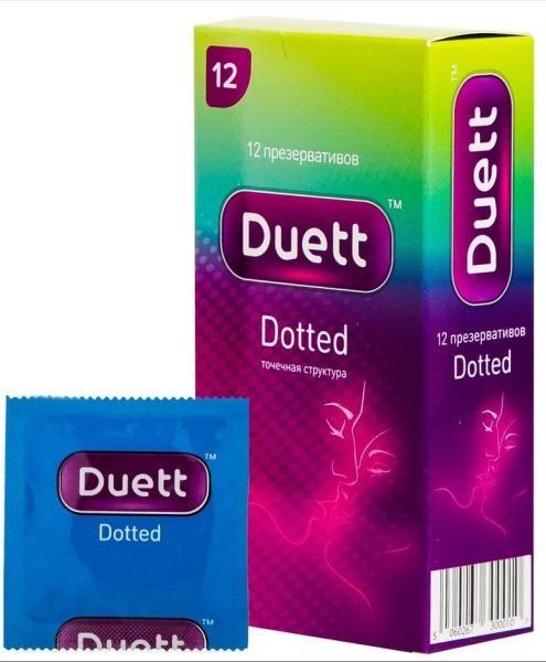Презервативы Duett №12 Dotted с точками фотография