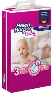 Подгузники детские Helеn Harper Baby Midi 4-9 кг, 70 шт
